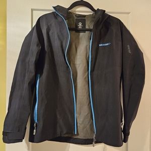 Merrell Black Rain Jacket, Size Small